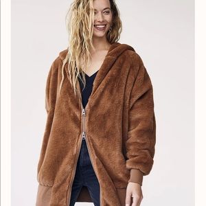 Brown teddy bear hoodie from free people